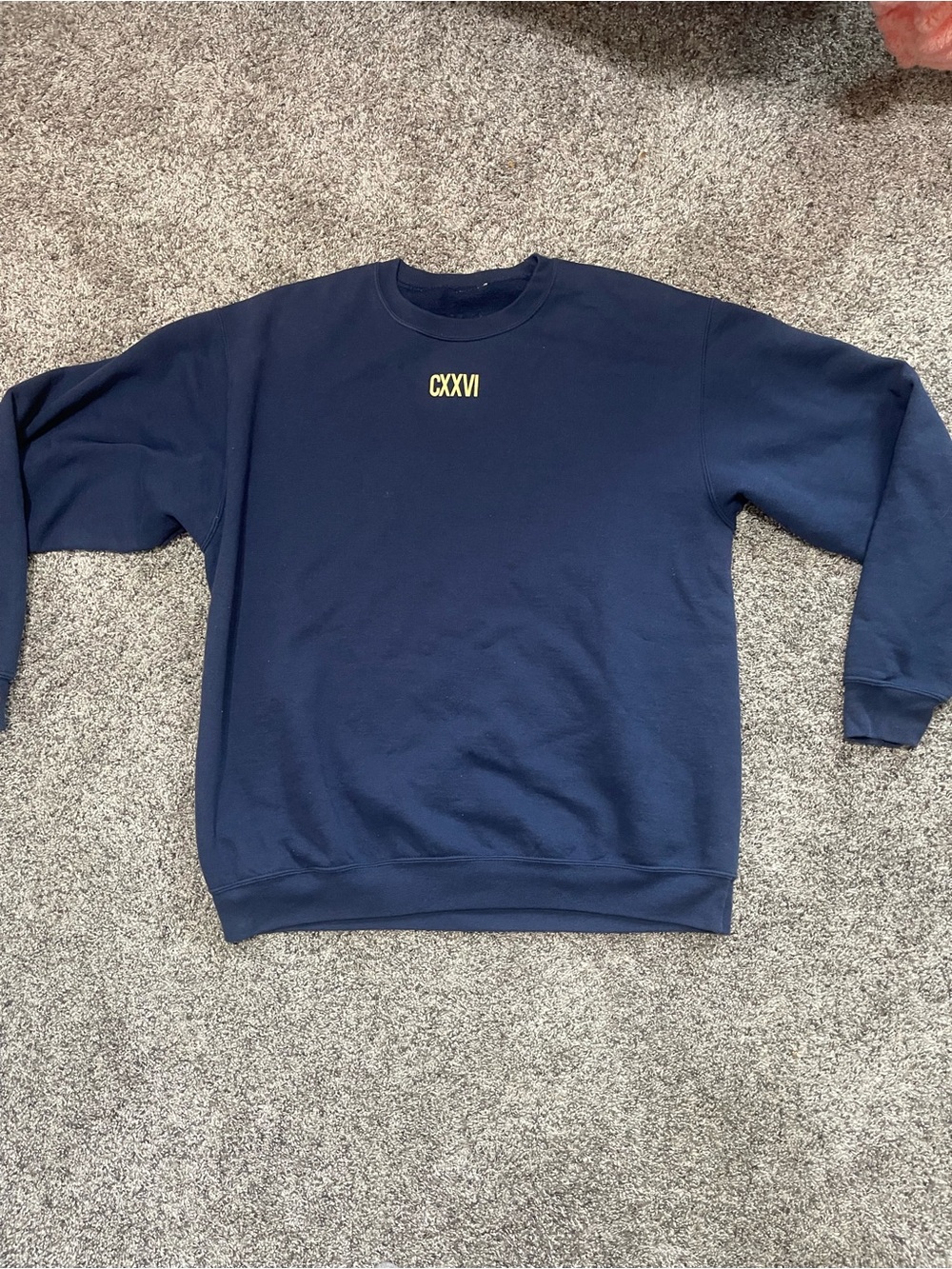 CXXVI Navy Crewneck Sweatshirt - Men's Casual Pullover